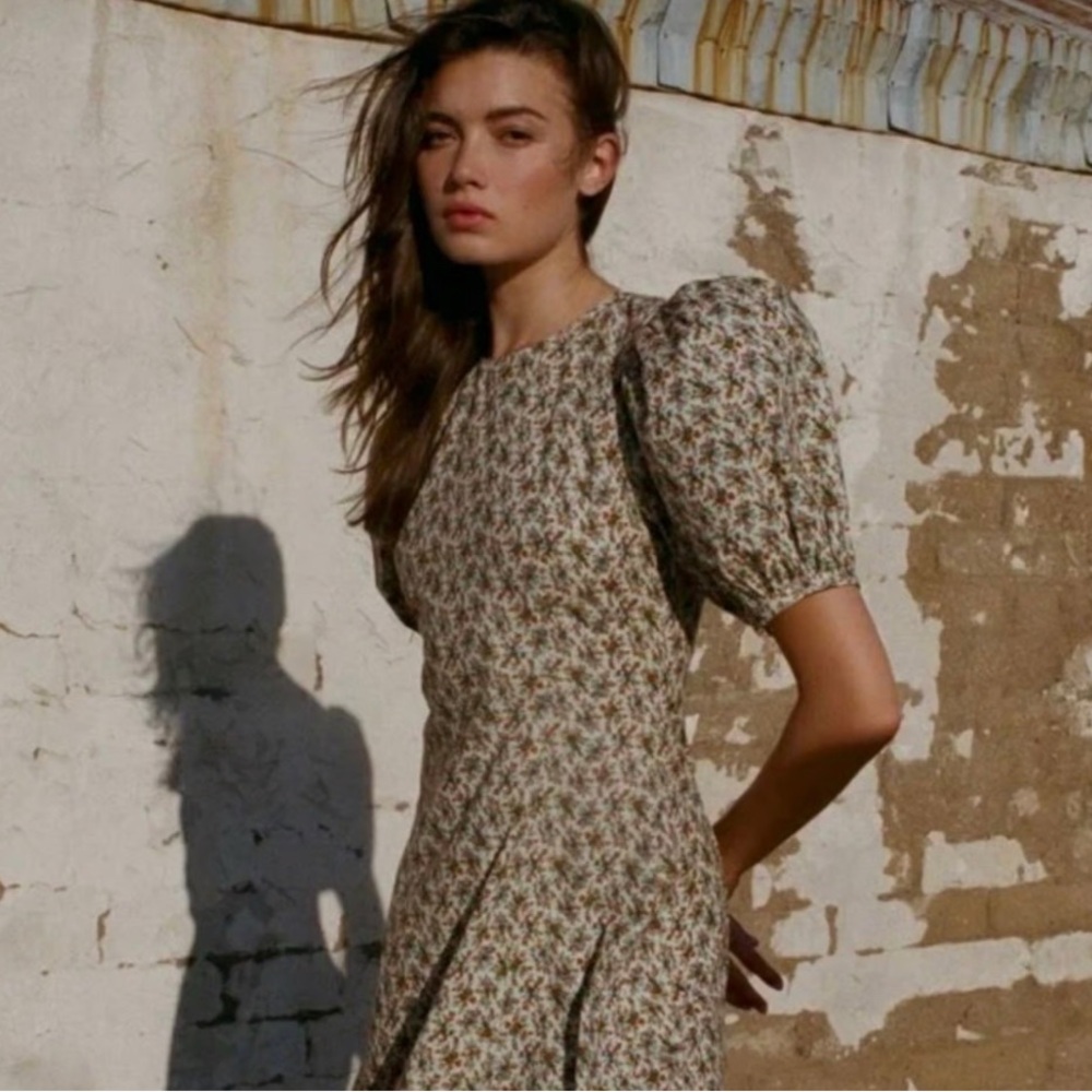 Doen Blair Floral Puff Sleeve Dress